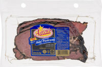 Smoked sliced beef pastrami