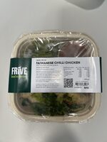 Taiwanese Chilli Chicken with peanut noodles, steamed greens and Nam Jim sauce