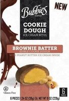 Brownie batter edible cookie dough with peanut