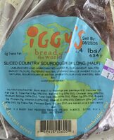 Sliced country sourdough