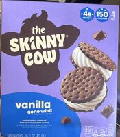 Vanilla light ice-cream set between two chocolate cookies