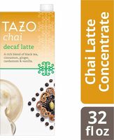 Decaf chai decaffeinated spiced black tea latte concentrate