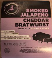 Smoked Jalapeño Cheddar Bratwurst