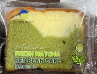 Fresh matcha red bean cake