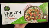 Chicken rice bowl with teriyaki sauce