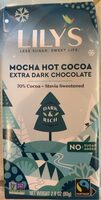 Mocha Hot Cocoa, Extra Dark Chocolate 70% Cocoa, Stevia Sweetened