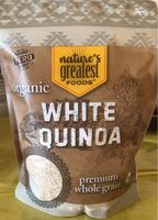 Organic premium whole grain white quinoa