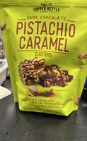 Dark Chocolate Pistachio Caramle Clusters