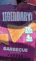 Popped protein bbq chips