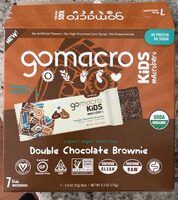 Organic Kids MacroBars Double Chocolate Brownie