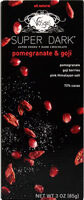 Vosges, super dark, 72% cacao dark chocolate bar, pomegranate & gaji