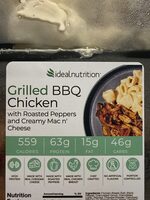 Grilled Bbq Chicken With Roasted Peppers And Creamy Mac N' Cheese