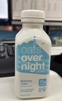 Oats overnight shake Birthday Cake