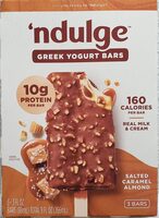 Salted Caramel Almond Greek Yogurt Bars