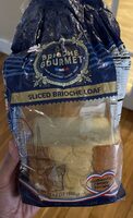 Sliced brioche loaf