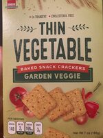 Thin Vegetable Baked Snack Crackers