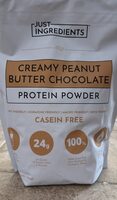 Creamy peanut butter, chocolate protein powder