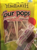 Organic Sour Pops - Cherry, Grape, Strawberry