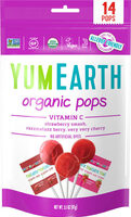 Organic lollipops Vitamin C strawberry berry cherry
