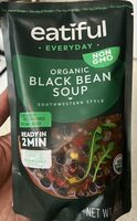Organic Black Bean Soup with Sweet Corn and Peppers
