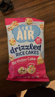 Drizzled RICE CAKES Birthday Cake flavored with SPRINKLES