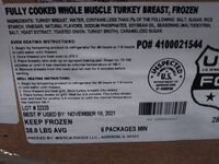 Fully Cooked Whole Muscle Turkey Breast