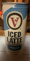 Iced latte vanilla sweet coffee