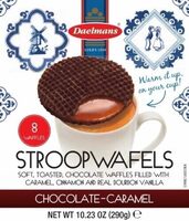 Chocolate-caramel stroopwafels count
