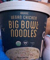Organic vegan chicken big bowl of noodles