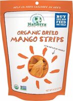 Organic dried mango strips