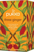 Three ginger tea bags