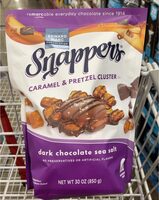 Dark Chocolate Sea Salt Caramel & Pretzel Clusters