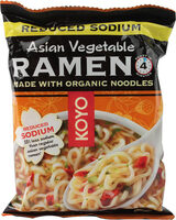 Reduced sodium asian vegetable ramen