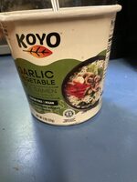 Garlic vegtable rice ramen noodle soup