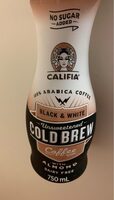 Unsweetened cold brew coffee with almond (dairy free)