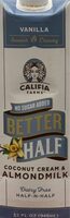 Vanilla better half coconut cream half-n-half