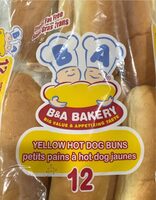 Yellow hot dog buns