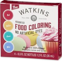 Assorted food coloring