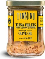 Yellowfin Tuna Fillets with Lemon & Pepper in Olive Oil