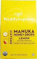 Organic Manuka Honey Drops Lemon With Bee Propolis