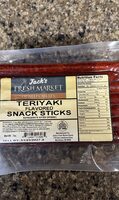 Teriyaki flavored snack sticks