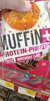 Birthday cake protein muffin