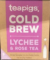 Cold brew lychee and rose tea