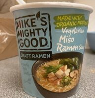 Mikes mighty good vegetarian miso ramen soup