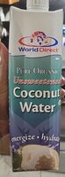 Pure organic unsweetened coconut water