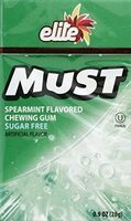 Must Sugar Free Chewing Gum, Spearmint