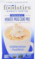 Organic Minute Mug Celebration Confetti Cake Mix