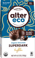 Organic superdark chocolate truffles