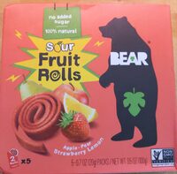 Gently dried fruit rolls