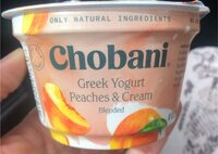 Peaches & cream blended greek yogurt